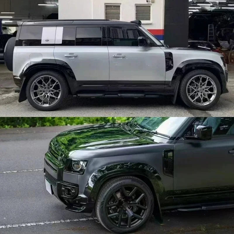 Car Craft Compatible With Range Land Rover Defender L663 2020-2025 90 Upgrade Convertion Bodykit Urban U Style Side Wheel Arch Trim Cover - CAR CRAFT INDIA