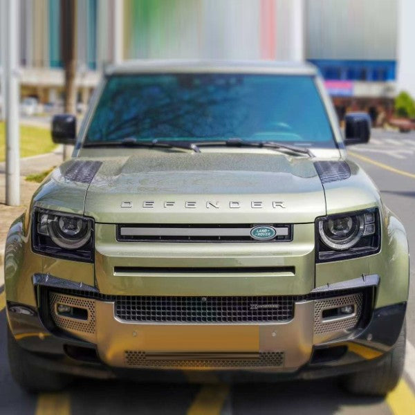 Car Craft Compatible With Land Range Rover Defender 90 110 130 2020-2026 L663 Front Bumper Fog Lamp Light Lip Splitter Skirts Vent Kt Rock Design Ms Style Carbon Fiber Look CC-9916 - CAR CRAFT INDIA