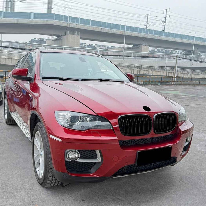 Car Craft Compatible With Bmw X5 E70 X6 E71 2006-2013 Front Bumper Show Gril Glossy Black Single Line