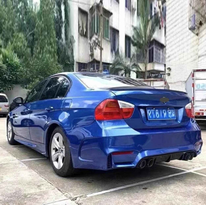 Car Craft Compatible With Bmw 3 Series E90 2005-2012 Exhaust Tips Tail Pipe Midpipe Muffler With Clamp Akrapovic Carbon Fiber Look M Sport M4 Style