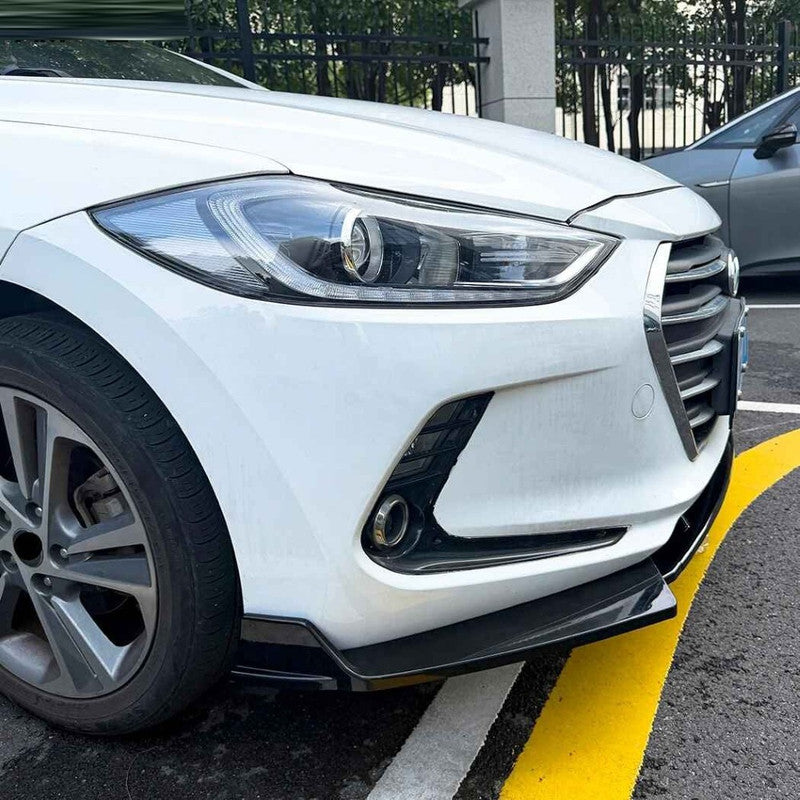 Car Craft Compatible With Hyundai Elantra Mk6 2015-2020 Front Bumper Lip Skirt Trim Glossy Black Zst-1712 Gb