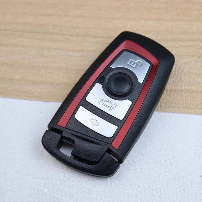 Car Craft Compatible With Bmw 1 2 3 4 5 6 7 X1 X3 X4 X5 X6 X7 Z4 Series Upgrade Key Cover Case To New Style Car Key Cover Shell With Blade 4 Button Red Bm-ks-30