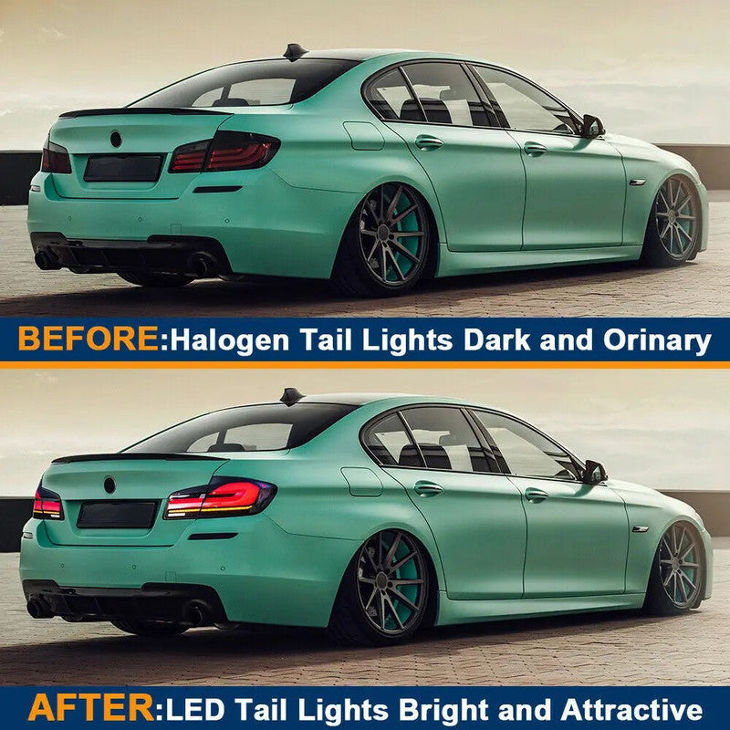 Car Craft Compatible With Bmw 5 Series F10 2010-2017 Car Rear Upgraded Tail Light Lamp Xenon Taillight Retrofit Upgrade Modified Led Drl Hid Laser G30 Style RED CC-9721 - CAR CRAFT INDIA