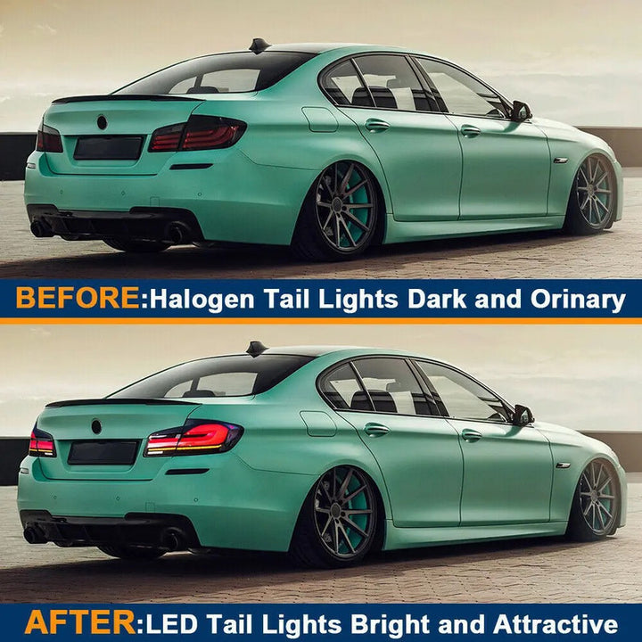 Car Craft Compatible With Bmw 5 Series F10 2010-2017 Car Rear Upgraded Tail Light Lamp Xenon Taillight Retrofit Upgrade Modified Led Drl Hid Laser G30 Style RED CC-9721 - CAR CRAFT INDIA