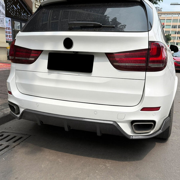Car Craft Compatible With Bmw X5 F15 2014-2018 After Rear M Sport Bumper Night Knight Lip Diffuser Splitter Skirt Zst-1359 Gb Gloss Black