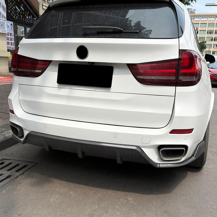 Car Craft Compatible With Bmw X5 F15 2014-2018 After Rear M Sport Bumper Night Knight Lip Diffuser Splitter Skirt Zst-1359 Cf Carbon Fiber Look