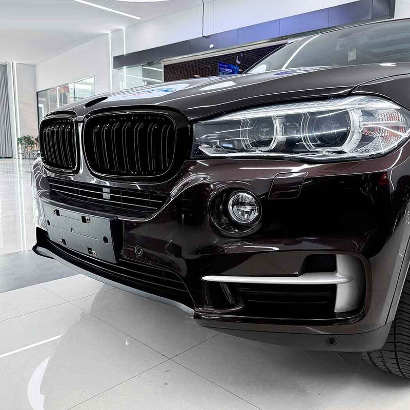 Car Craft Compatible With Bmw X5 F15 X6 F16 2014-2018 Front Bumper Show Gril Glossy Black Single Line