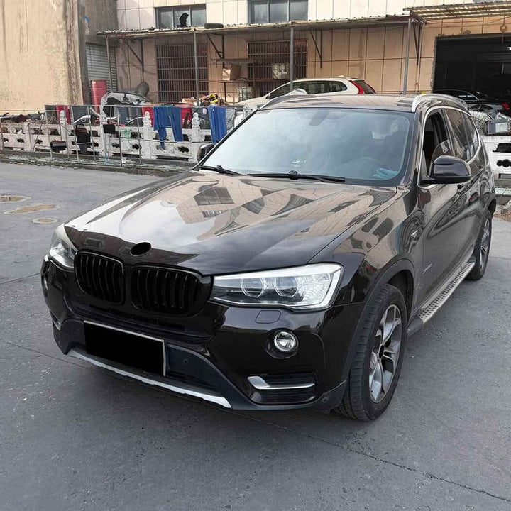Car Craft Compatible With Bmw X3 F25 Lci 2014-2017 Front Bumper Show Gril Glossy Black Dual Line