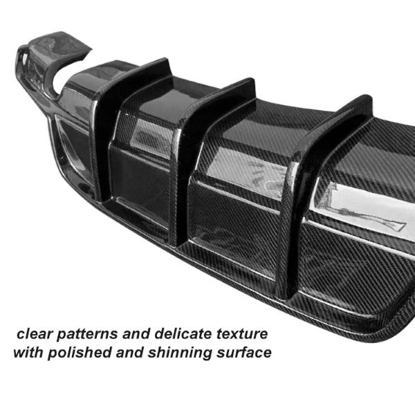 Car Craft Compatible With Bmw 3 Series F30 F80 2012-2018 M3 M4 Rear After Bumper Lip Splitter Skirts Diffuser Real Carbon Fiber - CAR CRAFT INDIA