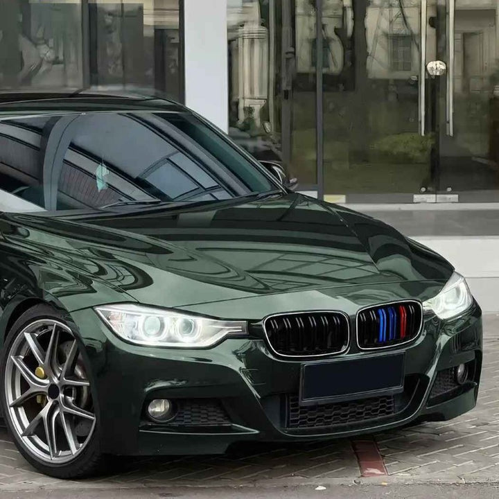 Car Craft Compatible With Bmw 3 Series F30 F80 2012-2018 M3 M4 Front Bumper Show Mesh Grill Dual Line Bar Three Colour Illuminated Led Light Zst-1329 Dual Led Three Colour - CAR CRAFT INDIA