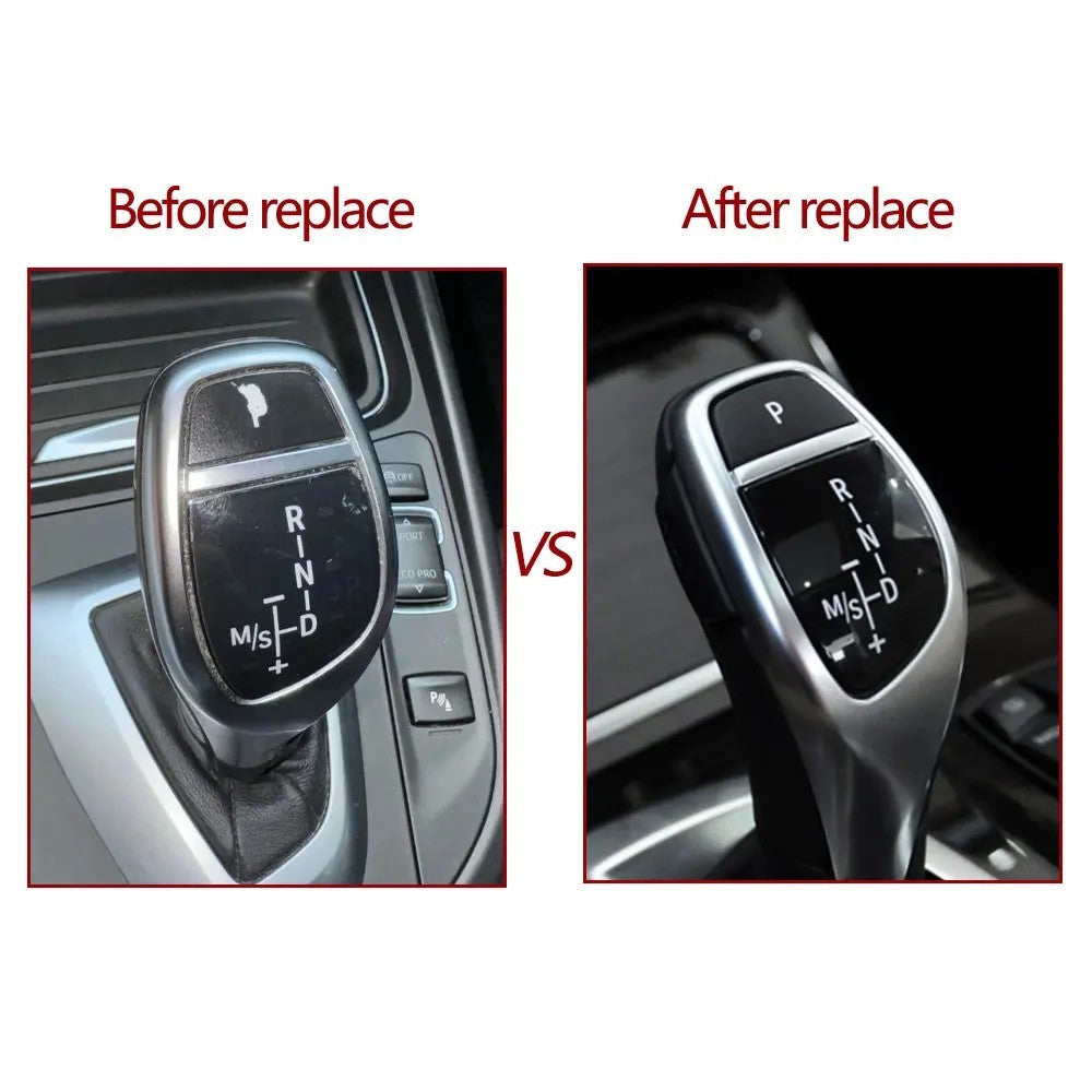 Car Craft Compatible With Bmw 1 2 3 4 5 6 7 Series F20 F30 F34 F10 F07 F06 F12 F01 F02 X3 X4 F25 F26 X5 X6 F15 F16 Gear Shift Lever Auto Parking Switch Letter P Button Cover Model B Blue