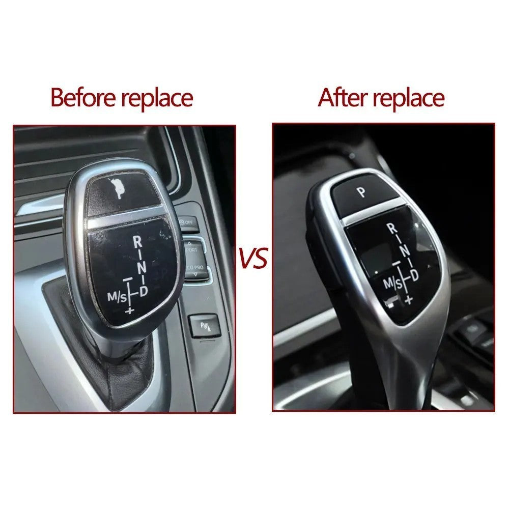Car Craft Compatible With Bmw 1 2 3 4 5 6 7 Series F20 F30 F34 F10 F07 F06 F12 F01 F02 X3 X4 F25 F26 X5 X6 F15 F16 Gear Shift Lever Auto Parking Switch Letter P Button Cover Model B Silver