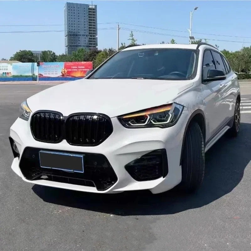 Car Craft Compatible With Bmw X1 F48 F49 2016-2022 Upgrade Facelift Convert To X3 G01 G08 X3m 2023 Bodykit Bumper Mesh Side Vent Splitter Skirts Grill Exhaust Pipe Tip - CAR CRAFT INDIA