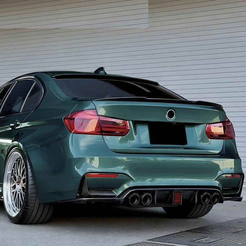 Car Craft Compatible With Bmw M3 M4 F80 F81 F82 F83 2014-2019 Rear Bumper After Lip Diffuser Trim Skirt Zst-1302 Gb Glossy Black