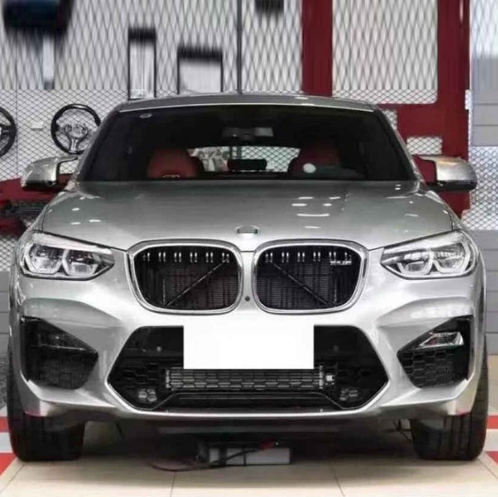Car Craft Compatible With Bmw X4 G02 2018-2021 Upgrade Convert To M Sport M Performance X4m Bodykit Body Kit Front Bumper Lip Splitter Skirt Gc G01 08 003 004 Glossy Black