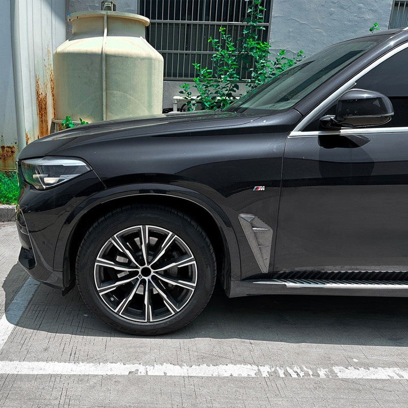 Car Craft Compatible With Bmw X5 G05 2019-2022 M Sport Side Fender Vent Cover Trim Skirt Flag Zst-1285 Gb Glossy Black
