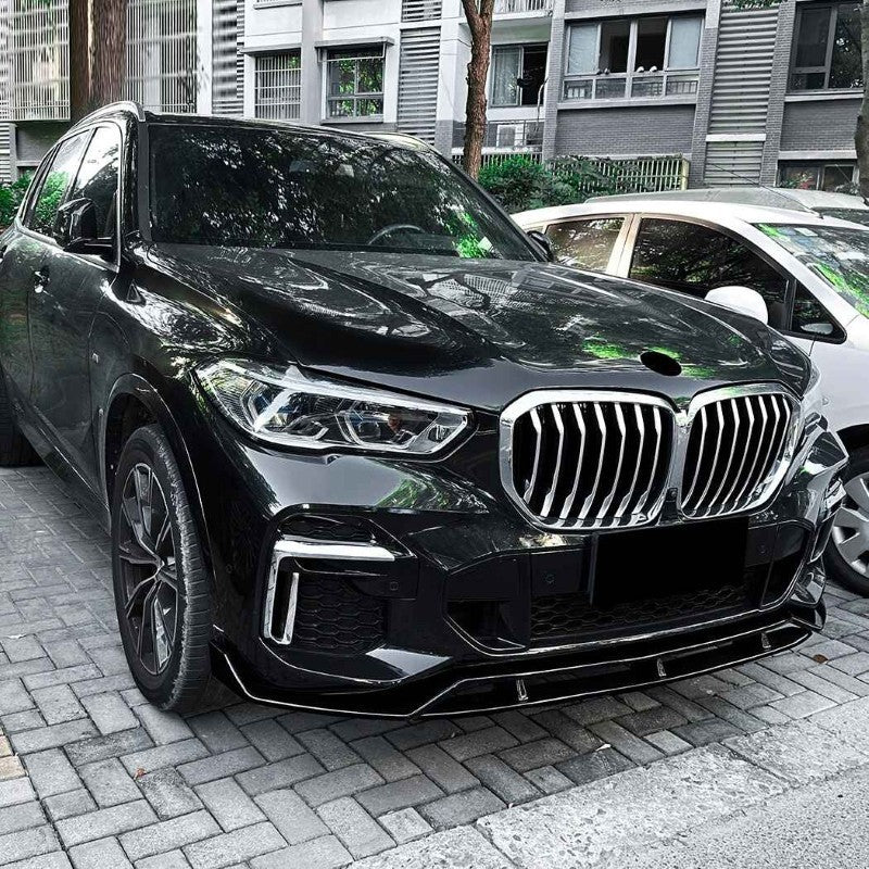 Car Craft Compatible With Bmw X5 G05 2019-2022 M Sport Front Bumper Lip Splitter Skirts Zst-1301 Cf Carbon Fiber Look - CAR CRAFT INDIA
