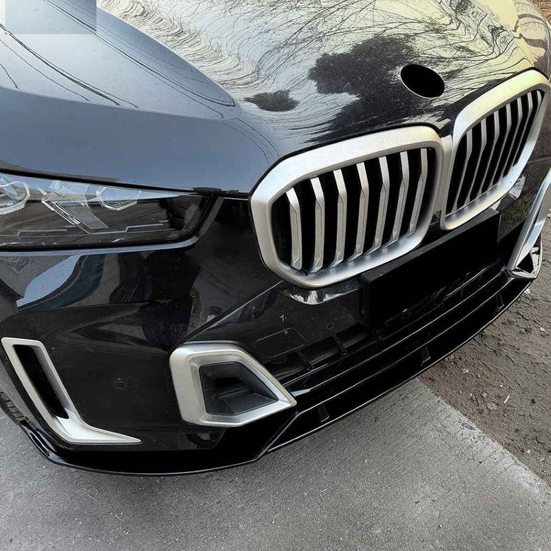Car Craft Compatible With Bmw X5 F95 X6 F96 G05 G06 Lci M Sport 2024+ Bumper Front Lip Splitter Skirt Trim 1 Piece Zst-1500 Gb Glossy Black
