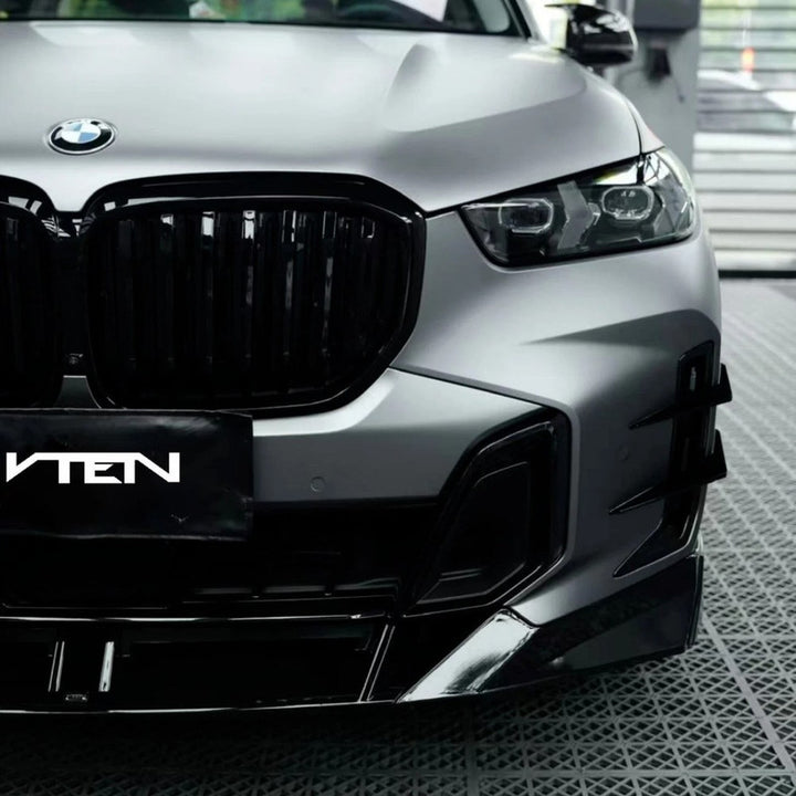 Car Craft Compatible With Bmw X5 G05 2023+ M Sport X5m Front Bumper Lip Splitter Skirts Trim V Ten Vten Style - CAR CRAFT INDIA