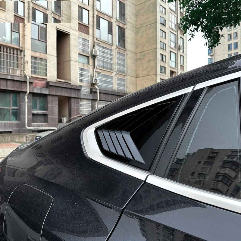 Car Craft Compatible With Bmw X6 G06 2019-2024 Car Rear Window Louvers Sticker Triangle Window Shade Shutter Side Vent Spoiler Zst-1210 Gb Glossy Black
