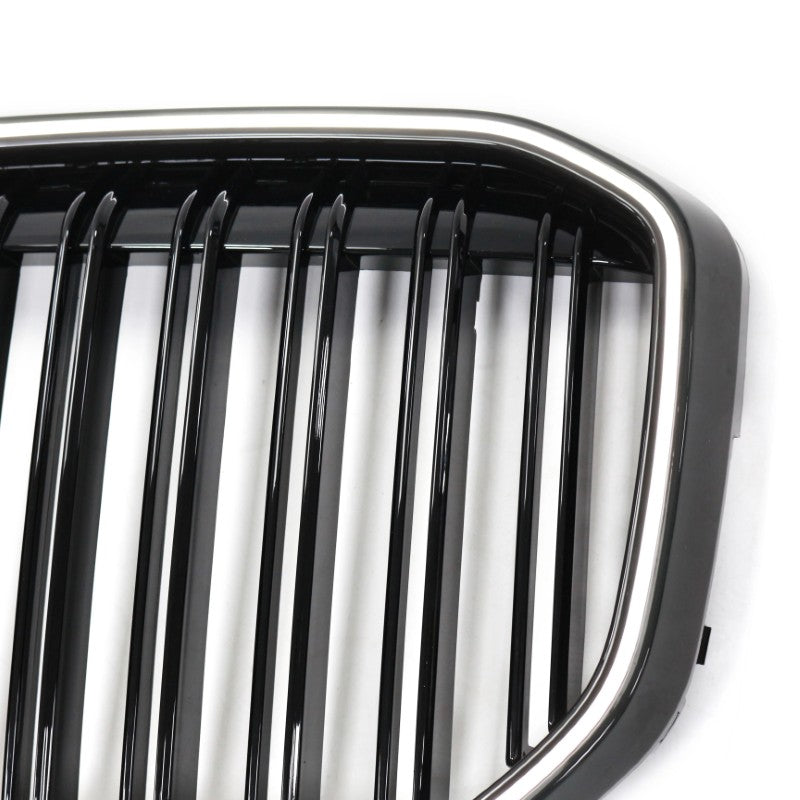 Car Craft Compatible With Bmw X7 G07 2019-2022 Front Bumper Luminous Illuminated Led Glow Show Grill Dual Bar Line Glossy Black - CAR CRAFT INDIA