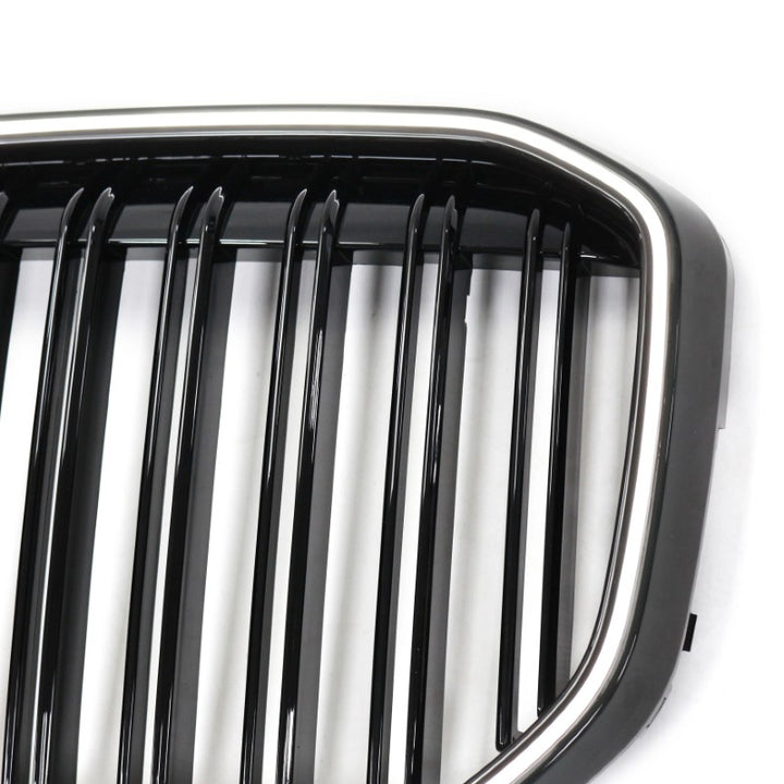 Car Craft Compatible With Bmw X7 G07 2019-2022 Front Bumper Luminous Illuminated Led Glow Show Grill Dual Bar Line Glossy Black - CAR CRAFT INDIA