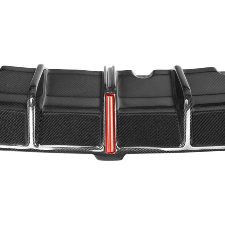 Car Craft Compatible With Bmw 3 Series G20 2019-2023 M Sport Rear Bumper Real Carbon Fiber Lip Diffuser Skirts Splitter F1 Style With Led Light - CAR CRAFT INDIA