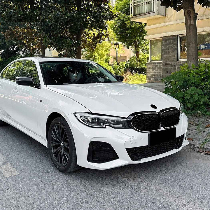 Car Craft Compatible With Bmw 3 Series G20 G21 Pre-facelift 2019-2022 Front Bumper Show Gril Diamond Silver Black With Led Light