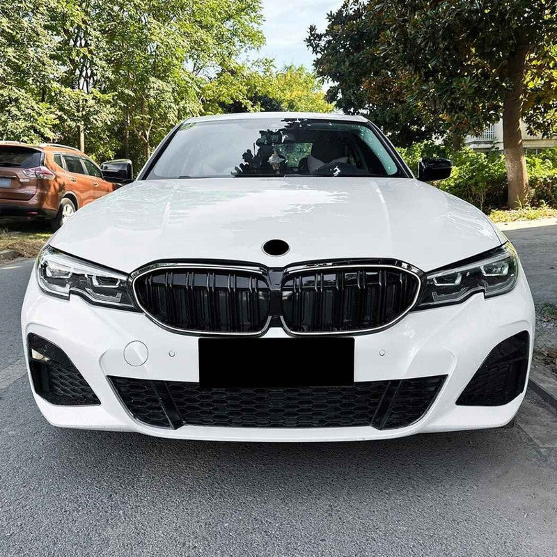 Car Craft Compatible With Bmw 3 Series G20 G21 Pre-facelift 2019-2022 Front Bumper Show Gril Single Line With Led Light