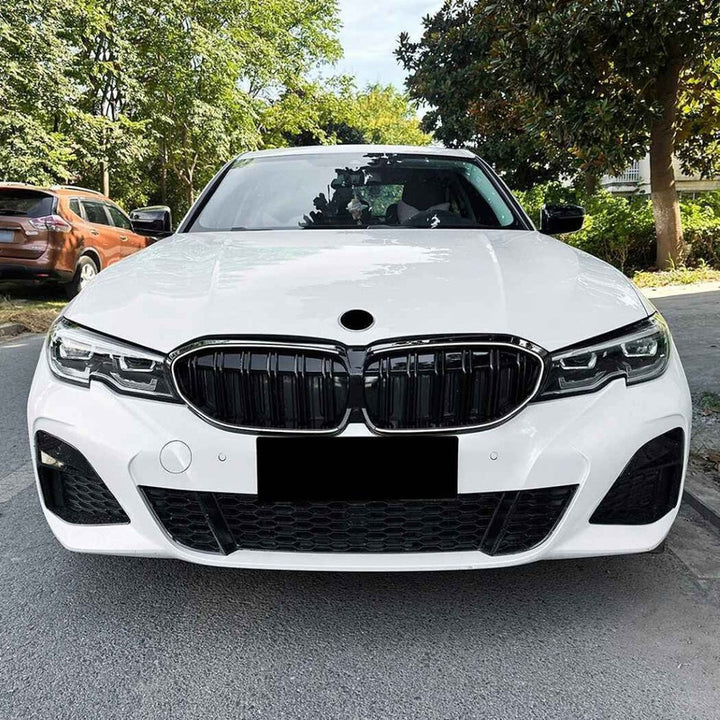 Car Craft Compatible With Bmw 3 Series G20 G21 Pre-facelift 2019-2022 Front Bumper Show Gril Single Line With Led Light