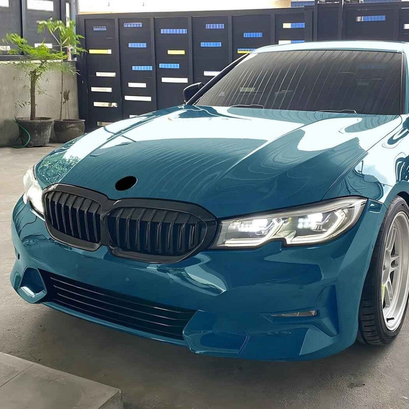 Car Craft Compatible With Bmw 3 Series G20 G21 Pre-facelift 2019-2022 Front Bumper Show Gril Glossy Black Single Line