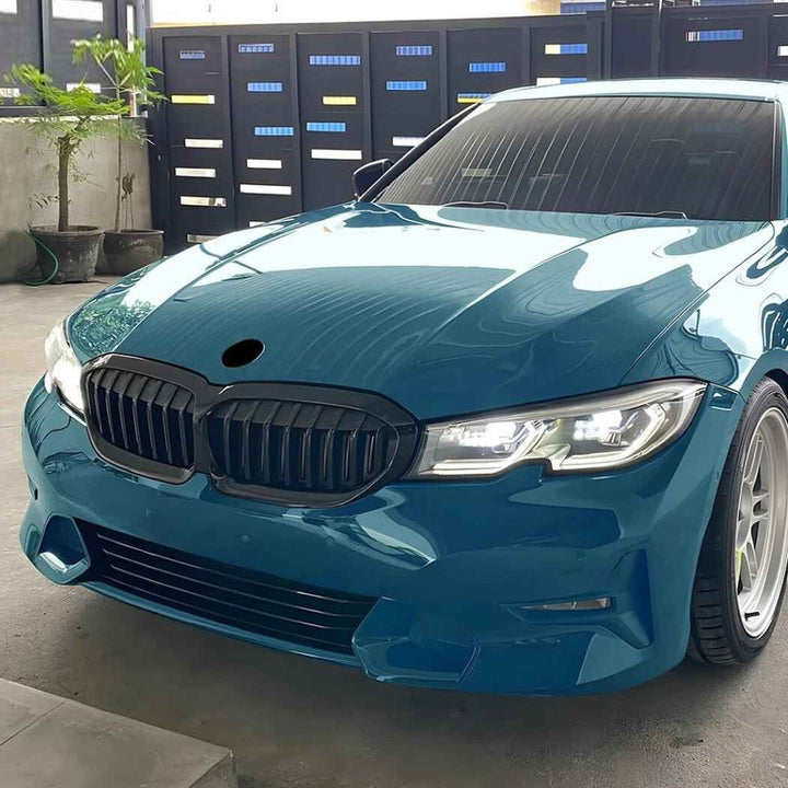 Car Craft Compatible With Bmw 3 Series G20 G21 Pre-facelift 2019-2022 Front Bumper Show Gril Glossy Black Single Line