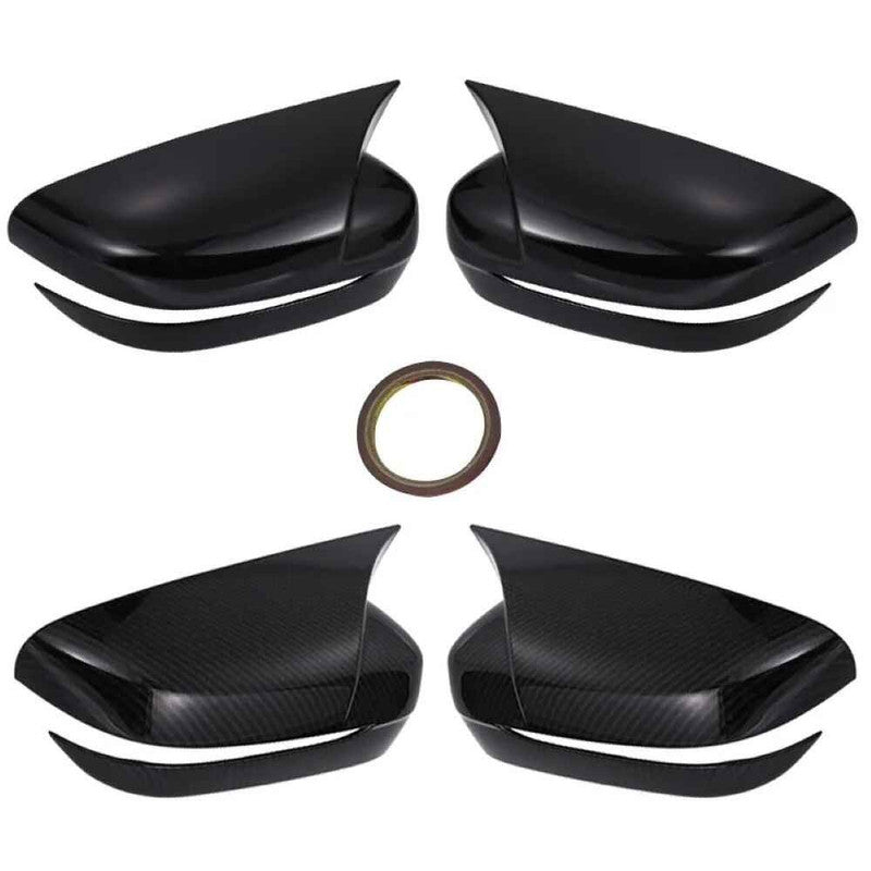 Car Craft Compatible With Bmw 3 4 5 7 8 Series G20 G28 G22 G11 G12 G30 G38 2018-2025 Side Rear View Case Wing Cap Shell Housing Mirror Covers 3m Tape Pasting Style Glossy Black CC-11552