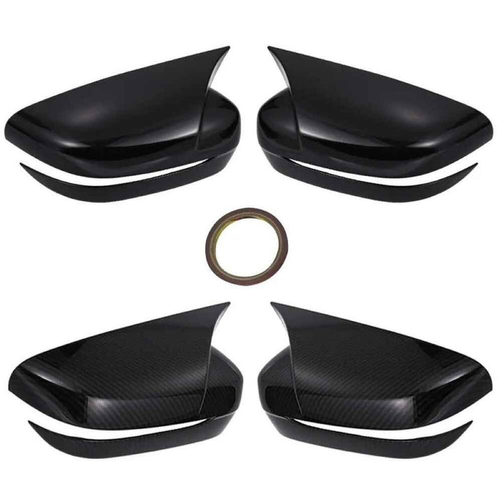 Car Craft Compatible With Bmw 3 4 5 7 8 Series G20 G28 G22 G11 G12 G30 G38 2018-2025 Side Rear View Case Wing Cap Shell Housing Mirror Covers 3m Tape Pasting Style Glossy Black CC-11552