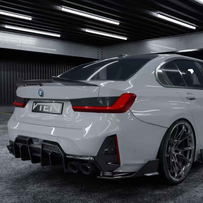 Car Craft Compatible With Bmw 3 Series G20 G28 2019-2026 M Sport M340i Trunk Wing Boot Lip Roof Spoiler Trim Skirts V Ten Vten Style V2 - CAR CRAFT INDIA