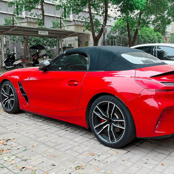Car Craft Compatible With Bmw Z4 G29 2018-2026 Side Skirt Splitter Trim Running Board Zst-1552 Cf Carbon Fiber Look Black CC-10939