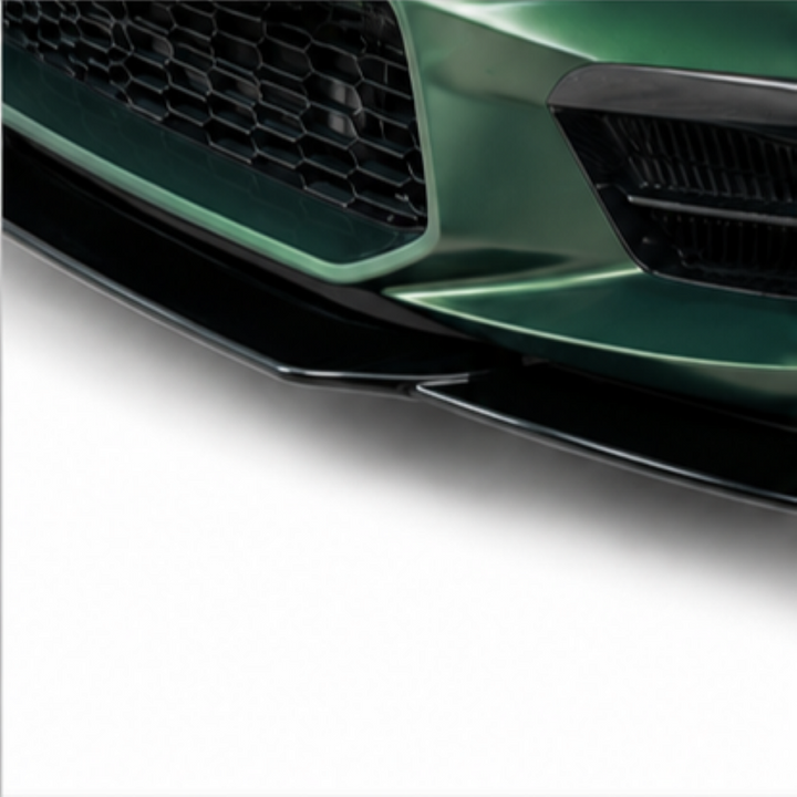 Car Craft Compatible With Bmw 5 Series G30 Lci 2021-2025 M5 Cs Front Bumper Lip Splitter Skirt Knife Bf-bm5s-089 Glossy Black