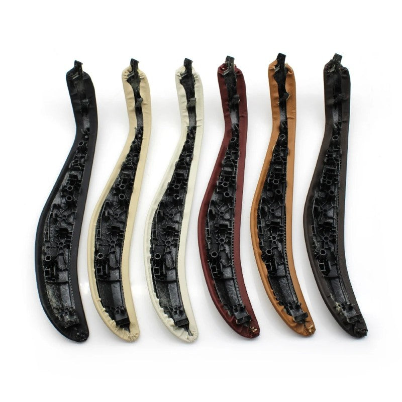 Car Craft Compatible With Bmw 5 Series G30 F90 2018-2024 Interior Door Pull Handle Leather Outer Cover 51419212635l Moka Left - CAR CRAFT INDIA