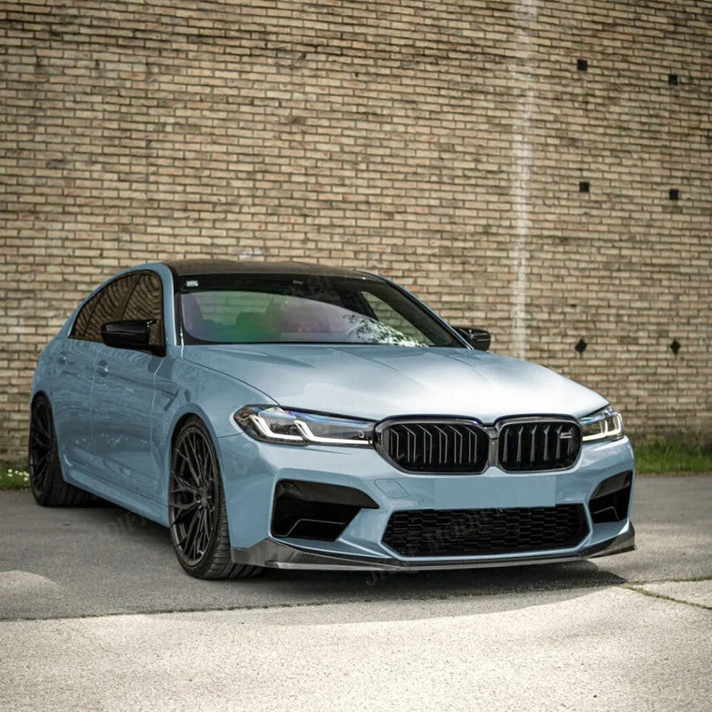 Car Craft Compatible With Bmw 5 Series G30 Lci 2021-2024 F90 M Sport M5 Bumper Front Lip Splitter Skirt Trim Zst-806 Abc Gb Glossy Black