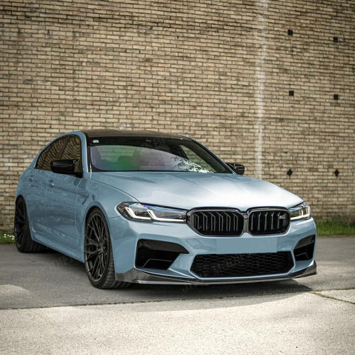 Car Craft Compatible With Bmw 5 Series G30 Lci 2021-2024 F90 M Sport M5 Bumper Front Lip Splitter Skirt Trim Zst-806 Abc Gb Glossy Black