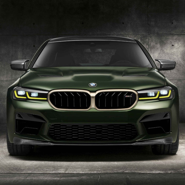 Car Craft Compatible With Bmw 5 Series G30 LCI G38 F90 2021-2023 M5 M Sport Bumper Front Lip Splitter Skirt G30/38-028/029 Glassy Black