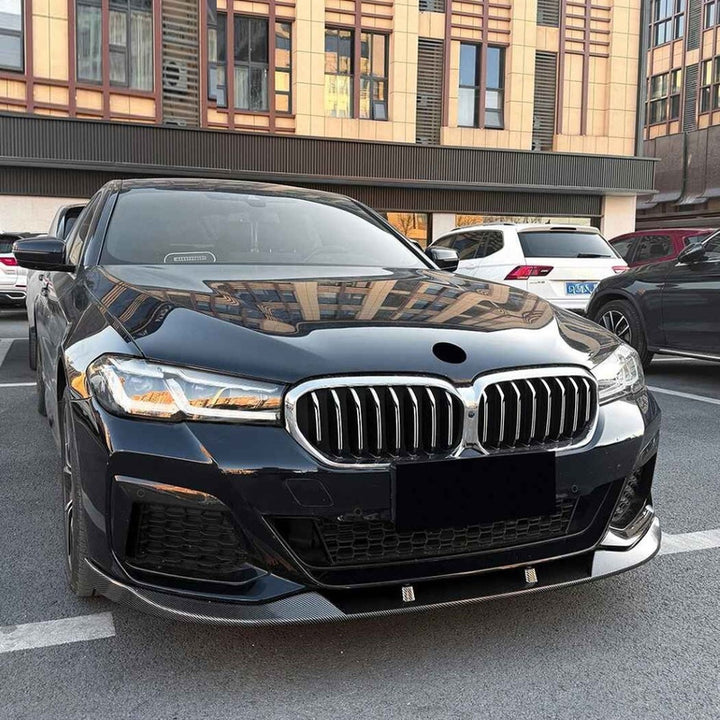 Car Craft Compatible With Bmw 5 Series G30 Lci 2021-2024 M Sport M Tech M Performance Bumper Front Lip Splitter Skirt Trim Zst-1514 Gb Glossy Black