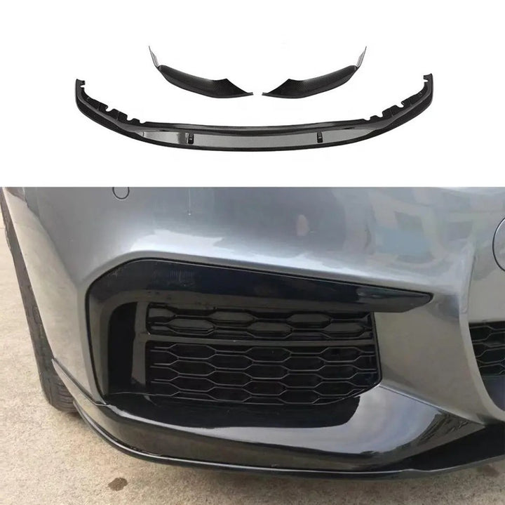 Car Craft Compatible With Bmw 5 Series G30 G38 F90 2018-2020 M Sport Mt M Tech M Performance Front Bumper Lip Splitter Skirt Trim G30/38-003/004 Gb Gloss Black