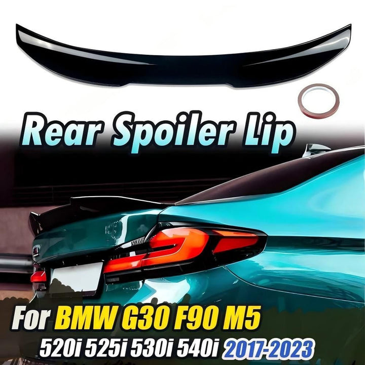 Car Craft Compatible With Bmw 5 Series G30 F90 M5 2017-2025 Rear Trunk Wing Boot Lip Spoiler Psm Style Glossy Black Bm-048