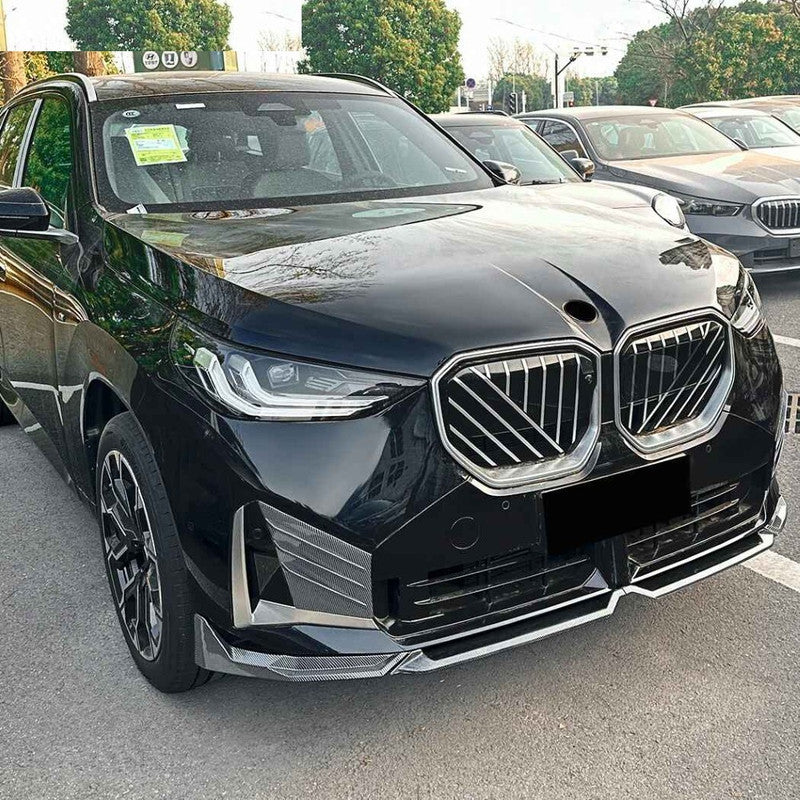 Car Craft Compatible With Bmw X3 G45 2025+ M Sport Front Bumper Skirts Splitter Fog Gril Cover Trim Zst-1162 Gb Glossy Black - CAR CRAFT INDIA
