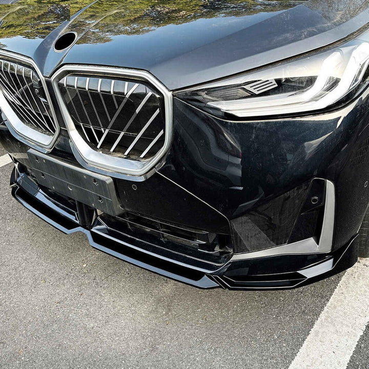 Car Craft Compatible With Bmw X3 G45 2025+ M Sport M Performance Mp Front Bumper Lip Splitter Skirts Zst-1160 Gb Glossy Black - CAR CRAFT INDIA