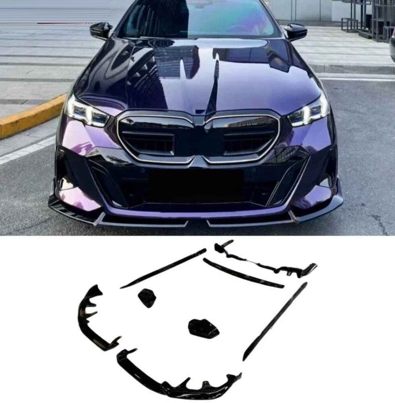 Car Craft Compatible With Bmw 5 Series G60 2024+ Aero Kit M Sports Mt Mp M5 Front Bumper Bodykit Front Rear Lip Splitter Skirts Mirror Cover Side Skirts Diffuser Spoiler Glossy Black G60-017/018 Gb Gc