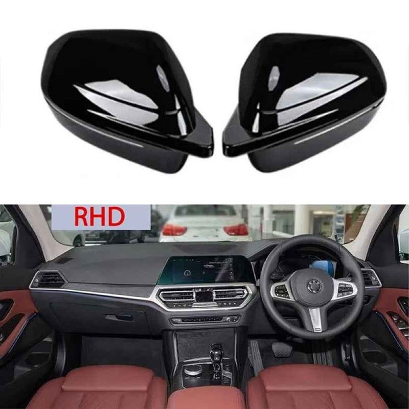 Car Craft Compatible With Bmw 5 Series I5 G60 G68 2024+ 7 Series G70 2024+ Side Rear View Horn Mirror Cover M5 Style Rhd Car Glossy Black G60/68-009/010 Gb Gc