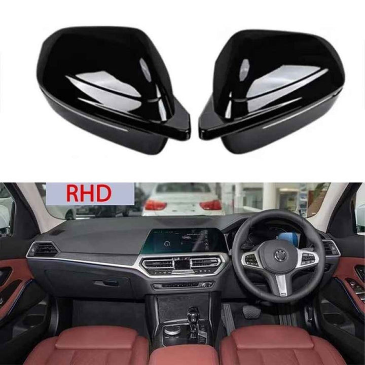Car Craft Compatible With Bmw 5 Series I5 G60 G68 2024+ 7 Series G70 2024+ Side Rear View Horn Mirror Cover M5 Style Rhd Car Glossy Black G60/68-009/010 Gb Gc