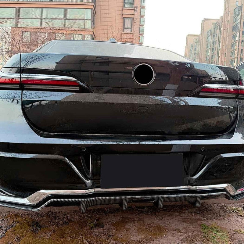 Car Craft Compatible With Bmw 7 Series I7 G70 G73 M Sport 2023+ Rear Bumper After Lip Diffuser Trim Skirt Zst-1442 Gb Glossy Black
